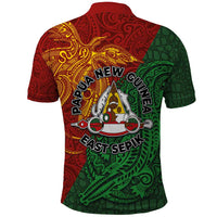 Papua New Guinea East Sepik Province Polo Shirt Tribal Crocodile Birds of Paradise Melanesian Tattoo LT03 - Polynesian Pride