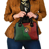 Papua New Guinea East Sepik Province Shoulder Handbag Tribal Crocodile Birds of Paradise Melanesian Tattoo LT03 - Polynesian Pride