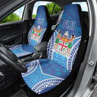 Fiji Day Car Seat Cover Fijian Masi Tribal Hibiscus Tattoo and Tapa Pattern LT03 - Polynesian Pride