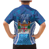 Fiji Day Family Matching Mermaid Dress and Hawaiian Shirt Fijian Masi Tribal Hibiscus Tattoo and Tapa Pattern LT03 - Polynesian Pride