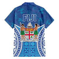 Fiji Day Family Matching Off Shoulder Maxi Dress and Hawaiian Shirt Fijian Masi Tribal Hibiscus Tattoo and Tapa Pattern LT03 - Polynesian Pride