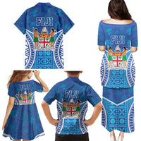 Fiji Day Family Matching Puletasi and Hawaiian Shirt Fijian Masi Tribal Hibiscus Tattoo and Tapa Pattern LT03 - Polynesian Pride