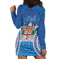 Fiji Day Hoodie Dress Fijian Masi Tribal Hibiscus Tattoo and Tapa Pattern LT03 - Polynesian Pride
