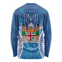 Fiji Day Long Sleeve Shirt Fijian Masi Tribal Hibiscus Tattoo and Tapa Pattern LT03 - Polynesian Pride