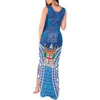 Fiji Day Tank Maxi Dress Fijian Masi Tribal Hibiscus Tattoo and Tapa Pattern LT03 - Polynesian Pride