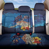 Polynesian Scuba Diving Back Car Seat Cover Honu with Hibiscus and Plumeria Flower and Tapa Tribal Pattern LT03 One Size Blue - Polynesian Pride