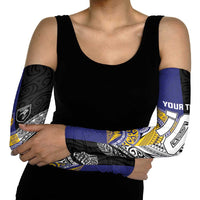 Custom Rugby Niue and Aotearoa Arm Sleeves Hiapo with Maori Moko Tribal Heritage Tattoos LT03 - Polynesian Pride