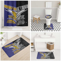 Rugby Niue and Aotearoa Bathroom Set Hiapo with Maori Moko Tribal Heritage Tattoos LT03 - Polynesian Pride