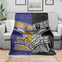 Rugby Niue and Aotearoa Blanket Hiapo with Maori Moko Tribal Heritage Tattoos LT03 - Polynesian Pride