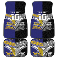 Custom Rugby Niue and Aotearoa Car Mats Hiapo with Maori Moko Tribal Heritage Tattoos LT03 - Polynesian Pride