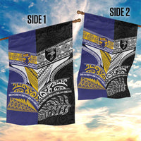 Rugby Niue and Aotearoa Garden Flag Hiapo with Maori Moko Tribal Heritage Tattoos LT03 - Polynesian Pride