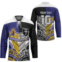 Custom Rugby Niue and Aotearoa Hockey Jersey Hiapo with Maori Moko Tribal Heritage Tattoos LT03 - Polynesian Pride