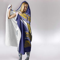 Rugby Niue and Aotearoa Hooded Blanket Hiapo with Maori Moko Tribal Heritage Tattoos LT03 - Polynesian Pride