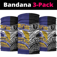 Rugby Niue and Aotearoa Neck Gaiter Hiapo with Maori Moko Tribal Heritage Tattoos LT03 package One Size: 25*50cm Black - Polynesian Pride