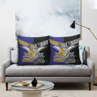 Rugby Niue and Aotearoa Pillow Cover Hiapo with Maori Moko Tribal Heritage Tattoos LT03 - Polynesian Pride