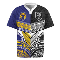 Custom Rugby Niue and Aotearoa Rugby Jersey Hiapo with Maori Moko Tribal Heritage Tattoos LT03 Black - Polynesian Pride