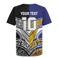 Custom Rugby Niue and Aotearoa Rugby Jersey Hiapo with Maori Moko Tribal Heritage Tattoos LT03 - Polynesian Pride