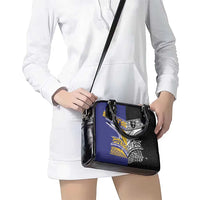 Rugby Niue and Aotearoa Shoulder Handbag Hiapo with Maori Moko Tribal Heritage Tattoos LT03 - Polynesian Pride