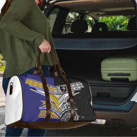 Rugby Niue and Aotearoa Travel Bag Hiapo with Maori Moko Tribal Heritage Tattoos LT03 - Polynesian Pride