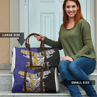 Rugby Niue and Aotearoa Travel Bag Hiapo with Maori Moko Tribal Heritage Tattoos LT03 - Polynesian Pride