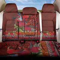 Hawaii KaUla Wena Iiwi Back Car Seat Cover With Tropical Plants and 'Ohi'a lehua Kakau Art Tattoo LT03 One Size Red - Polynesian Pride
