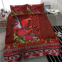 Hawaii KaUla Wena Iiwi Bedding Set With Tropical Plants and 'Ohi'a lehua Kakau Art Tattoo LT03 - Polynesian Pride