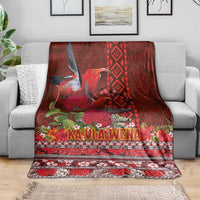 Hawaii KaUla Wena Iiwi Blanket With Tropical Plants and 'Ohi'a lehua Kakau Art Tattoo LT03 - Polynesian Pride
