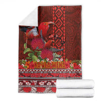 Hawaii KaUla Wena Iiwi Blanket With Tropical Plants and 'Ohi'a lehua Kakau Art Tattoo LT03 - Polynesian Pride