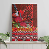 Hawaii KaUla Wena Iiwi Canvas Wall Art With Tropical Plants and 'Ohi'a lehua Kakau Art Tattoo LT03 - Polynesian Pride
