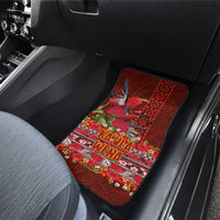 Hawaii KaUla Wena Iiwi Car Mats With Tropical Plants and 'Ohi'a lehua Kakau Art Tattoo LT03 - Polynesian Pride
