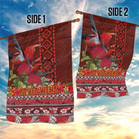 Hawaii KaUla Wena Iiwi Garden Flag With Tropical Plants and 'Ohi'a lehua Kakau Art Tattoo LT03 - Polynesian Pride