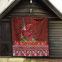 Hawaii KaUla Wena Iiwi Quilt With Tropical Plants and 'Ohi'a lehua Kakau Art Tattoo LT03 - Polynesian Pride