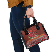 Hawaii KaUla Wena Iiwi Shoulder Handbag With Tropical Plants and 'Ohi'a lehua Kakau Art Tattoo LT03 - Polynesian Pride