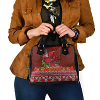 Hawaii KaUla Wena Iiwi Shoulder Handbag With Tropical Plants and 'Ohi'a lehua Kakau Art Tattoo LT03 - Polynesian Pride