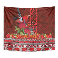 Hawaii KaUla Wena Iiwi Tapestry With Tropical Plants and 'Ohi'a lehua Kakau Art Tattoo LT03 - Polynesian Pride