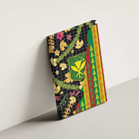 Hawaiian Tropical Plants Lei Canvas Wall Art Kanaka Maoli Tribal with Palaka Motifs LT03 - Polynesian Pride