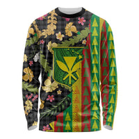 Hawaiian Tropical Plants Lei Long Sleeve Shirt Kanaka Maoli Tribal with Palaka Motifs LT03 Unisex Multicolor - Polynesian Pride