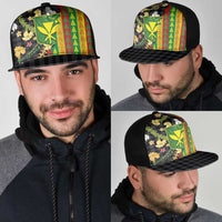 Hawaiian Tropical Plants Lei Mesh Trucker Cap Kanaka Maoli Tribal with Palaka Motifs LT03 - Polynesian Pride