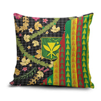 Hawaiian Tropical Plants Lei Pillow Cover Kanaka Maoli Tribal with Palaka Motifs LT03 Multicolor - Polynesian Pride