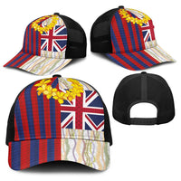 Hawaiian Tropical Plants Lei Baseball Net Cap National Flag Style - Polynesian Pride