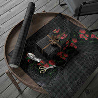 Hawaiian Kakau Art Wrapping Paper Taro Leaves with Ohia Lehua and Pakala Pattern - Polynesian Pride