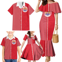 Custom Tahiti Football-Iron Warriors Family Matching Mermaid Dress and Hawaiian Shirt LT03 - Polynesian Pride