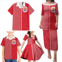 Custom Tahiti Football-Iron Warriors Family Matching Puletasi and Hawaiian Shirt LT03 - Polynesian Pride
