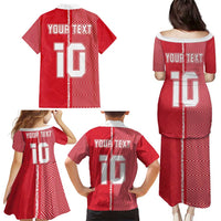Custom Tahiti Football-Iron Warriors Family Matching Puletasi and Hawaiian Shirt LT03 - Polynesian Pride