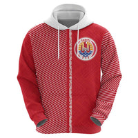 Custom Tahiti Football-Iron Warriors Zip Hoodie