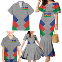 Custom New Caledonia-The Kagus Family Matching Mermaid Dress and Hawaiian Shirt LT03 - Polynesian Pride