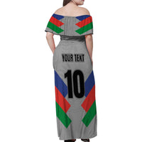 Custom New Caledonia-The Kagus Family Matching Off Shoulder Maxi Dress and Hawaiian Shirt LT03 - Polynesian Pride