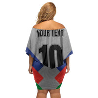 Custom New Caledonia-The Kagus Family Matching Off Shoulder Short Dress and Hawaiian Shirt LT03 - Polynesian Pride