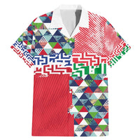 Hawaiian Floral Kakau Tropical Leaves-Sporty Style Family Matching Mermaid Dress and Hawaiian Shirt LT03 Dad's Shirt - Short Sleeve Art - Polynesian Pride