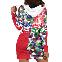Hawaiian Floral Kakau Tropical Leaves-Sporty Style Hoodie Dress LT03 - Polynesian Pride